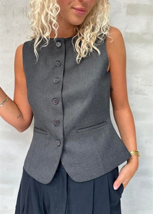Aphrodite vest Dark Grey Melange Boii Studios 